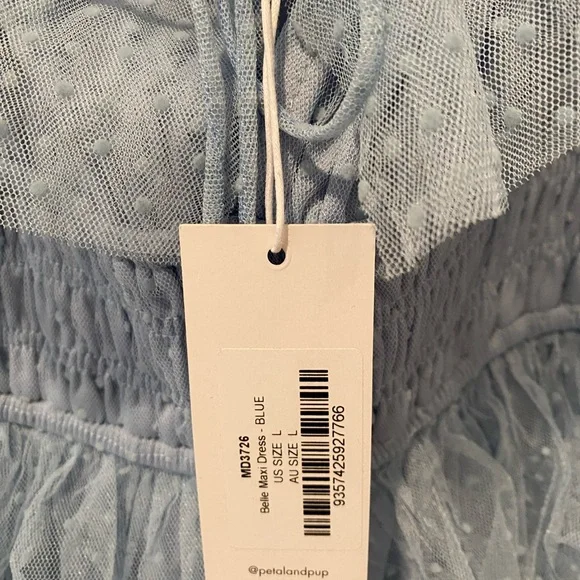 Petal and Pup Belle Swiss Dot Tulle Tiered Maxi Dress - Picture 6 of 8